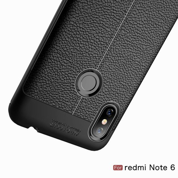 Xiaomi Redmi Note 6 Pro Leather Texture Case Grey