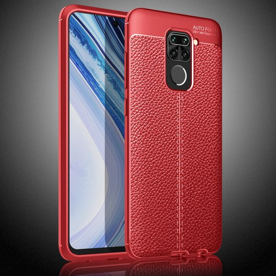 Xiaomi Redmi Note 9 Leather Texture Case Red