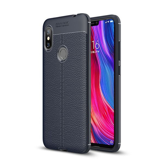 Xiaomi Redmi Note 6 Pro Leather Texture Case Navy