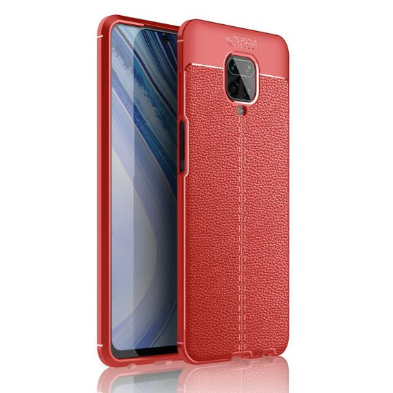 Xiaomi Redmi Note 9S/Note 9 Pro Leather Texture Case Red