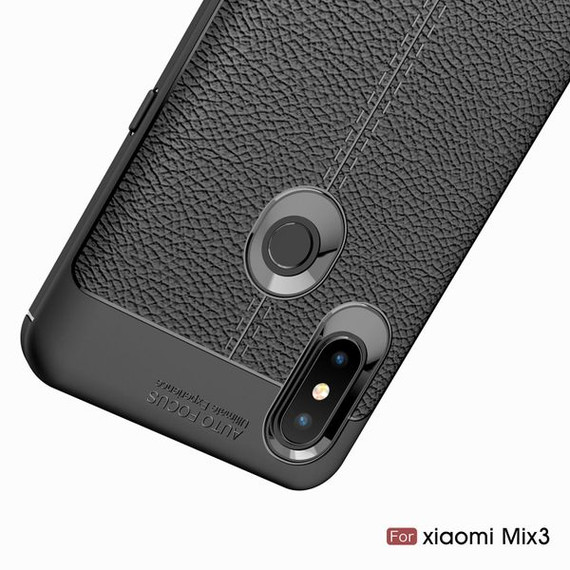 Xiaomi Mi Mix 3 Leather Texture Case Black