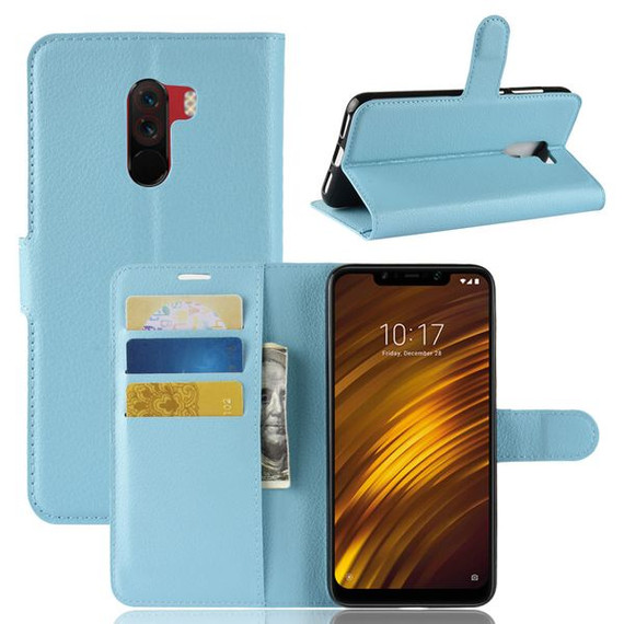 Xiaomi Pocophone F1      Pu Wallet Case    [Lightblue]