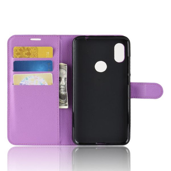 Xiaomi Redmi Note 6 Pro      Pu Wallet Case    [Purple]