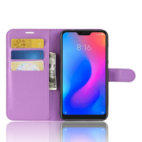 Xiaomi Redmi Note 6 Pro      Pu Wallet Case    [Purple]