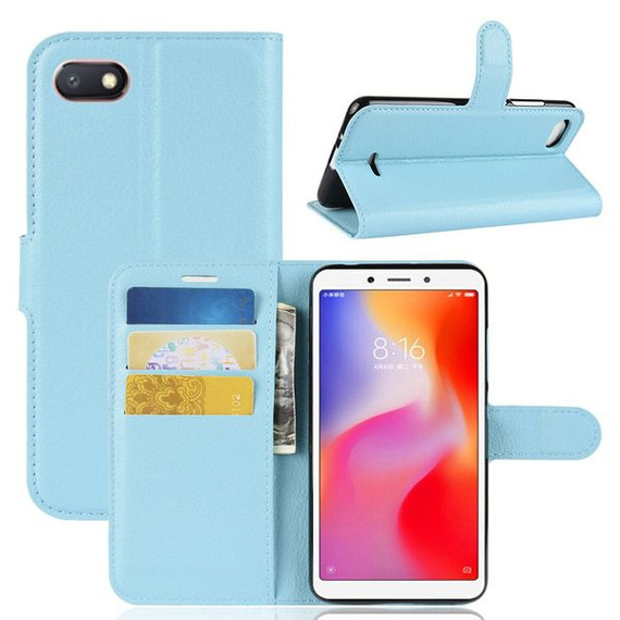 Xiaomi Redmi 6A      Pu Wallet Case    [Lightblue]