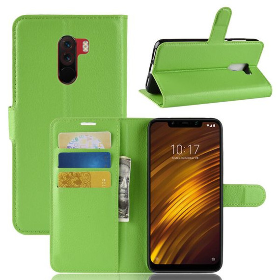 Xiaomi Pocophone F1      Pu Wallet Case    [Green]