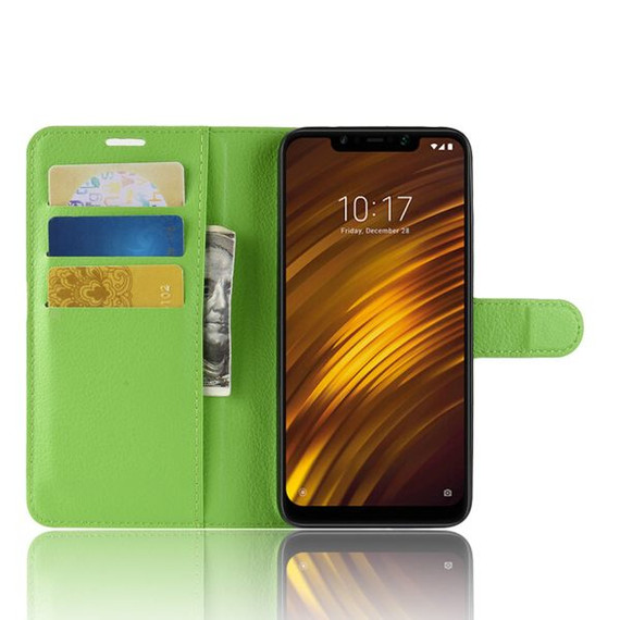 Xiaomi Pocophone F1      Pu Wallet Case    [Green]