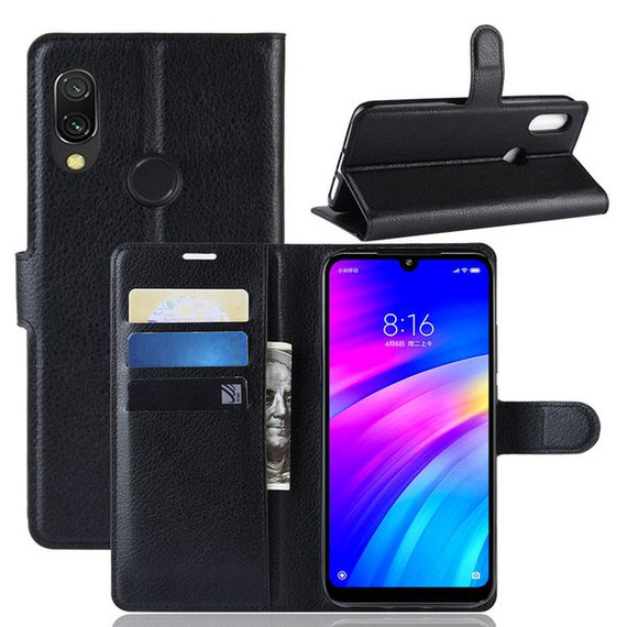Xiaomi Redmi 7      Pu Wallet Case    [Black]