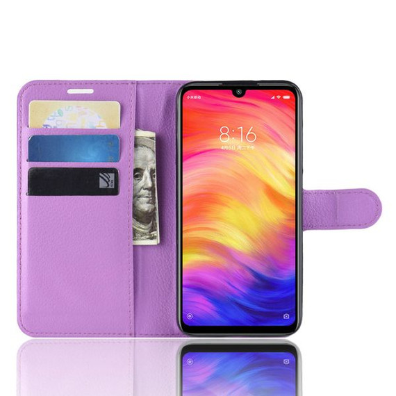 Xiaomi Redmi Note 7      Pu Wallet Case    [Purple]
