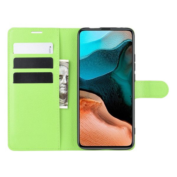 Xiaomi Poco F2 Pro      Pu Wallet Case    [Green]