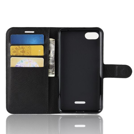 Xiaomi Redmi 6A      Pu Wallet Case    [Black]