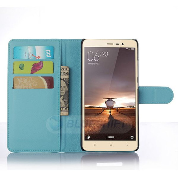 Xiaomi Redmi Note 3      Pu Wallet Case    [Lightblue]
