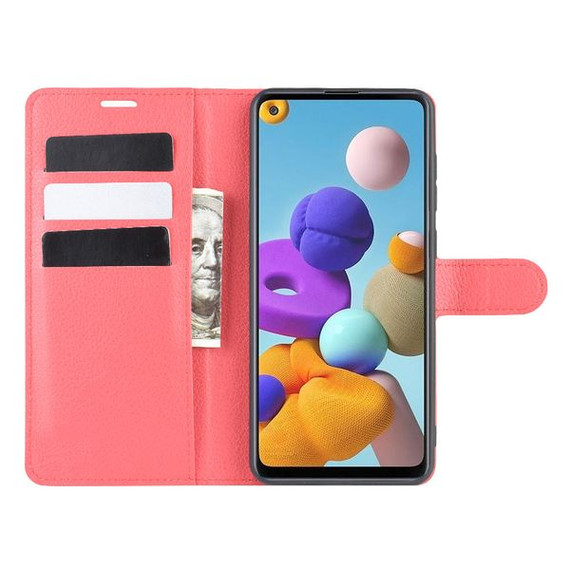 Galaxy A21S      Pu Wallet Case    [Red]