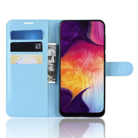 Galaxy A50      Pu Wallet Case    [Lightblue]