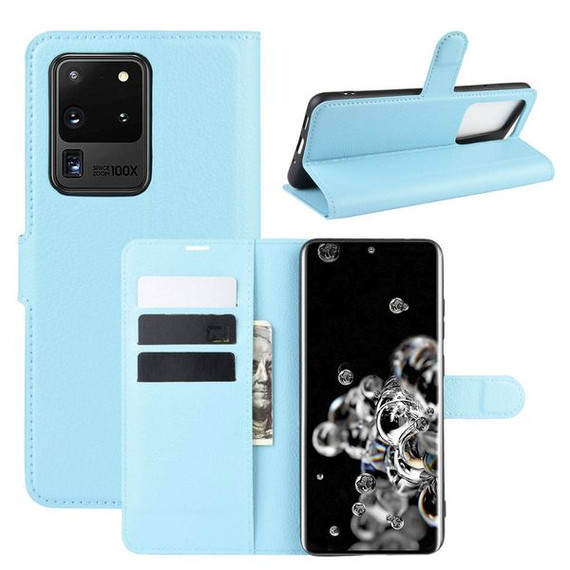 Galaxy S20 Ultra      Pu Wallet Case    [Lightblue]