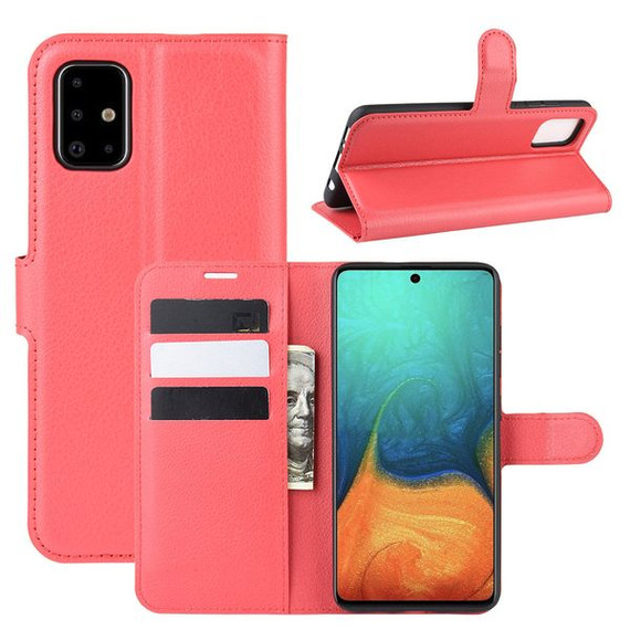 Galaxy A71      Pu Wallet Case    [Red]