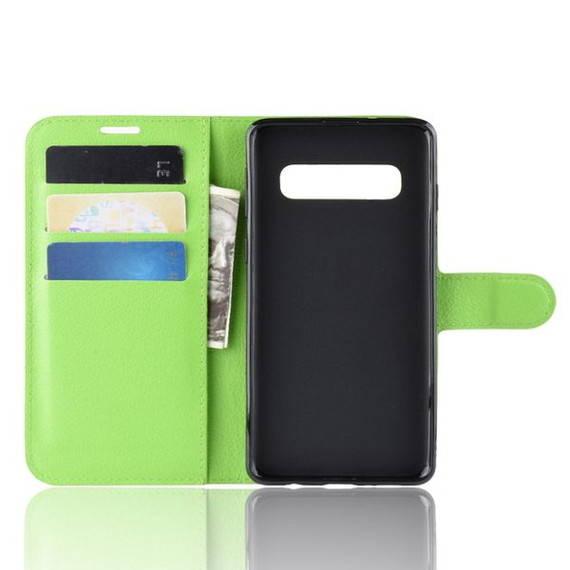 Galaxy S10 Plus      Pu Wallet Case    [Green]