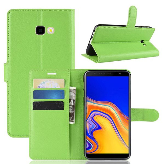 Galaxy J4Plus/J4+      Pu Wallet Case    [Green]