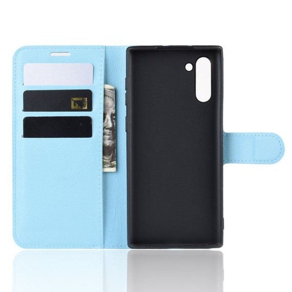 Galaxy Note 10      Pu Wallet Case    [Lightblue]