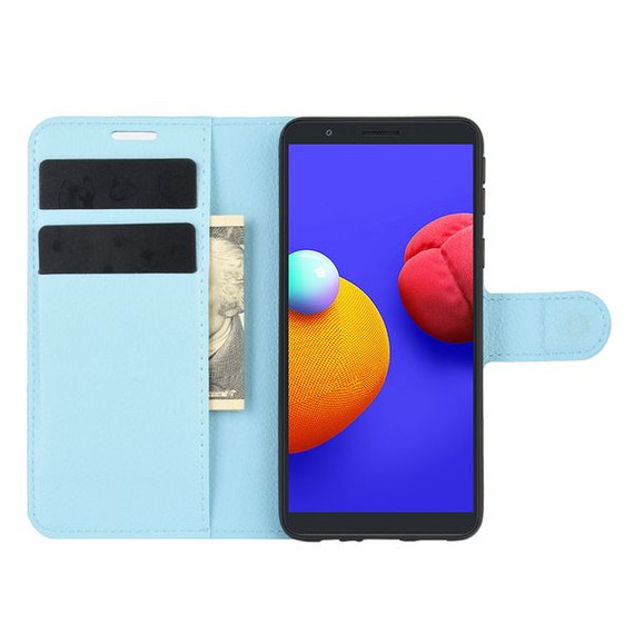 Galaxy A01 Core      Pu Wallet Case    [Lightblue]