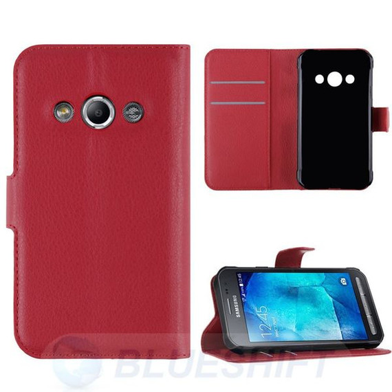 Galaxy Xcover 3      Pu Wallet Case    [Red]