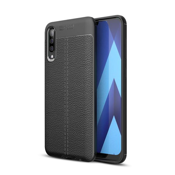 Samsung Galaxy A50 Leather Texture Case Black Samsung Galaxy A50 Leather Texture Case Black