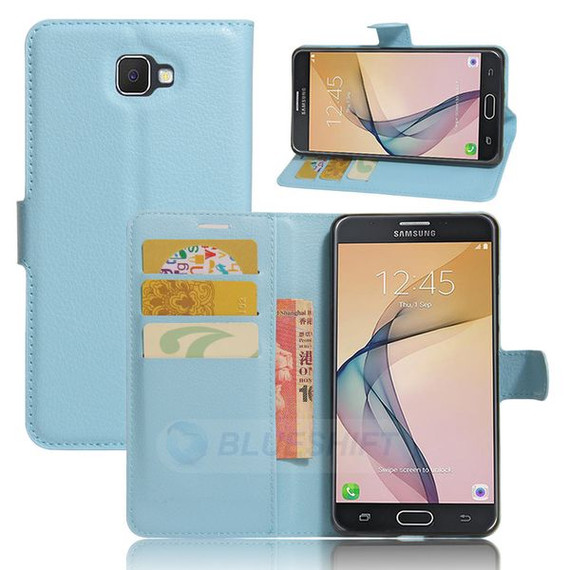 Galaxy J7 Prime      Pu Wallet Case    [Lightblue]