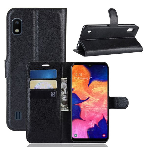 Galaxy A10      Pu Wallet Case    [Black]