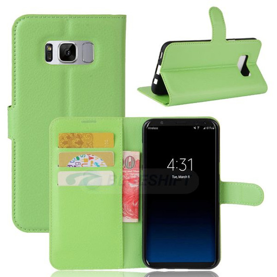 Galaxy S8      Pu Wallet Case    [Green]