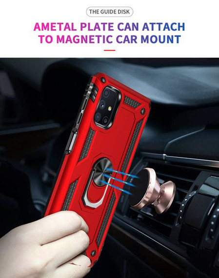 Samsung Galaxy M51      Military Armour Case    Red