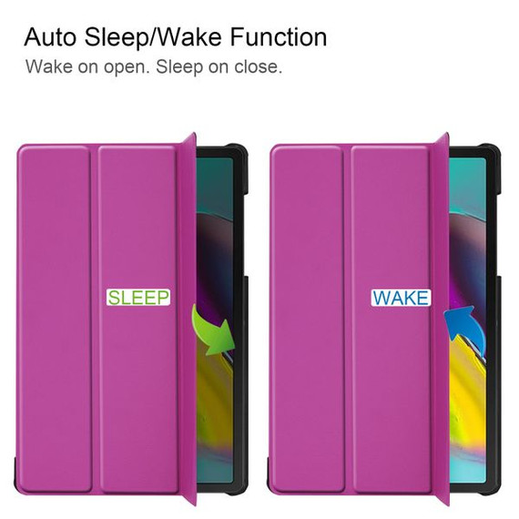 Samsung Galaxy Tab S5e T720    Tri-Fold PU Case    Purple