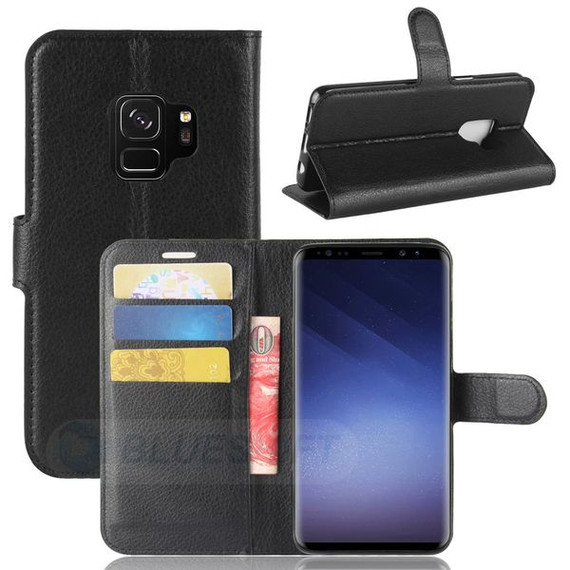 Galaxy S9      Pu Wallet Case    [Black]