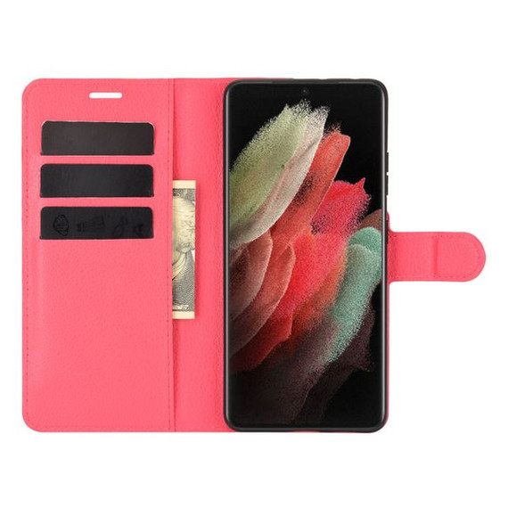 Galaxy S21 Ultra      Pu Wallet Case    [Red]