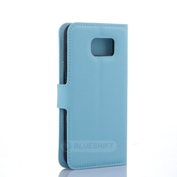 Galaxy S6 Edge      Pu Wallet Case    [Lightblue]