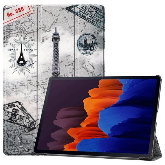Samsung Galaxy Tab S7+ T970    Designer Tri-Fold Case      EiffelTower