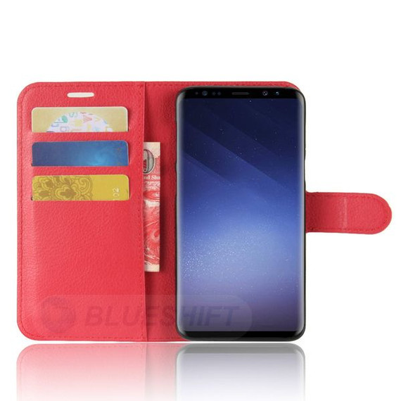 Galaxy S9      Pu Wallet Case    [Red]