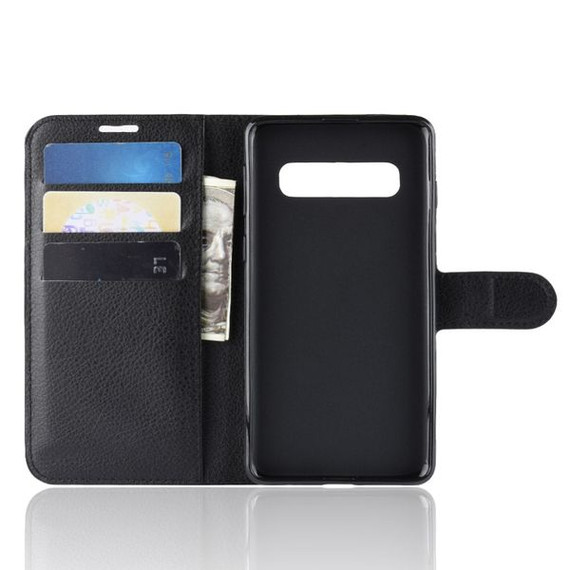 Galaxy S10      Pu Wallet Case    [Black]