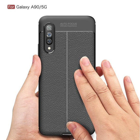 Samsung Galaxy A90 5G      Leather Texture Case    Navy