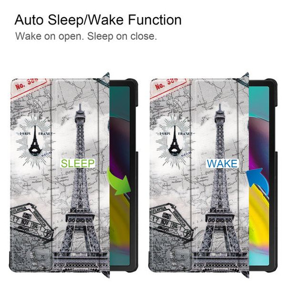 Samsung Galaxy Tab S5e T720    Designer Tri-Fold Case      EiffelTower