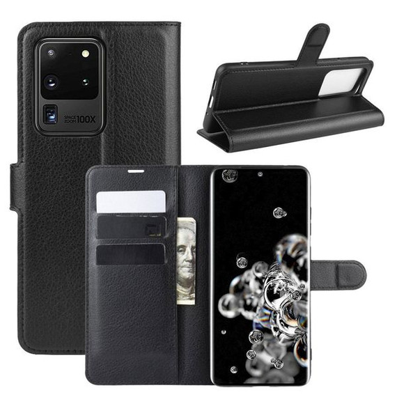 Galaxy S20 Ultra      Pu Wallet Case    [Black]