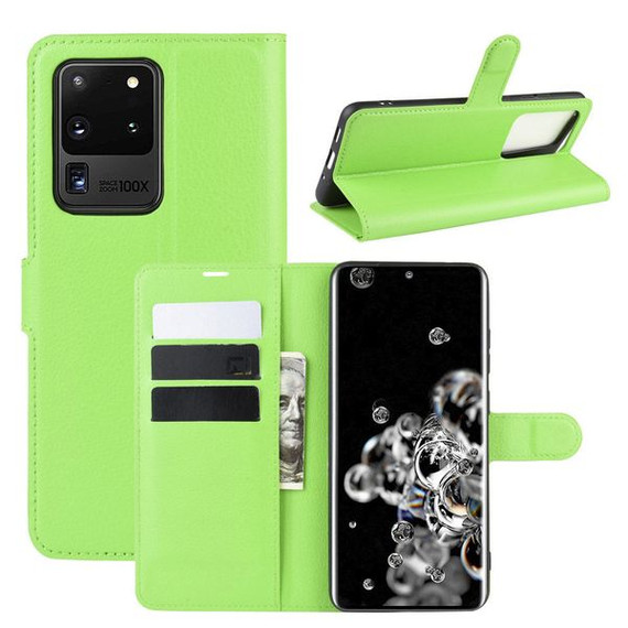 Galaxy S20 Ultra      Pu Wallet Case    [Green]