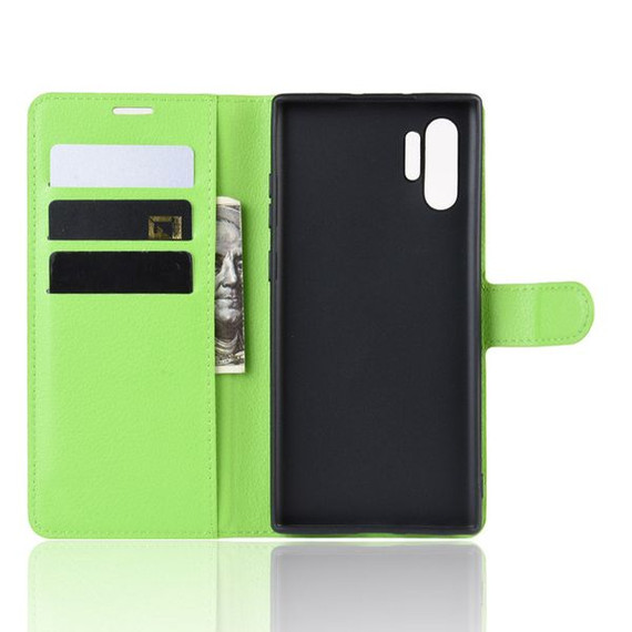 Galaxy Note 10 Plus      Pu Wallet Case    [Green]