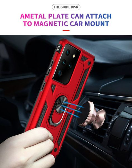 Samsung Galaxy S21 Ultra      Military Armour Case    Red