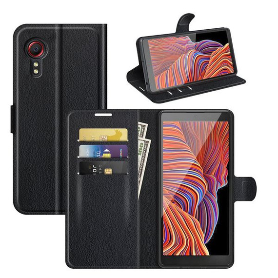 Galaxy Xcover 5      Pu Wallet Case    [Black]