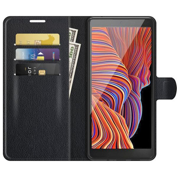 Galaxy Xcover 5      Pu Wallet Case    [Black]