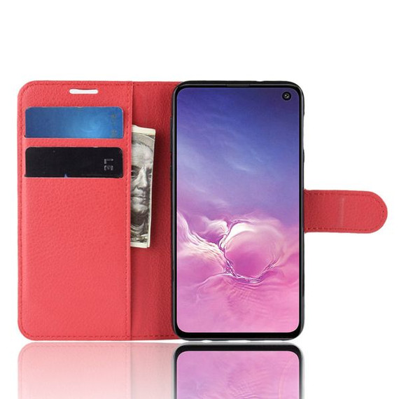 Galaxy S10E      Pu Wallet Case    [Red]