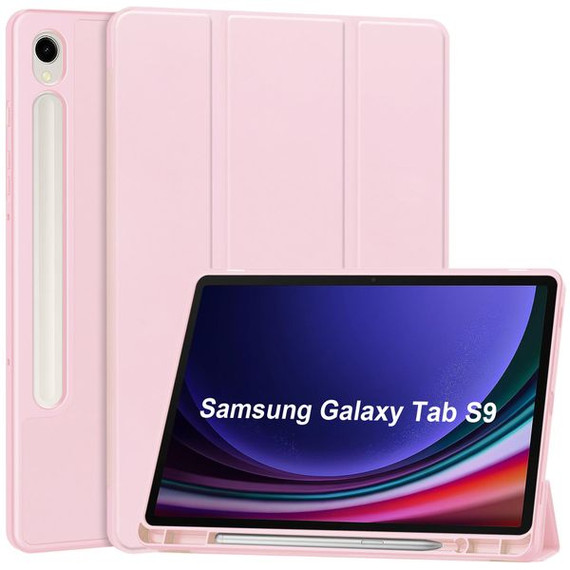 Samsung Galaxy Tab S9 X710    Tri-Fold PU Case    Pink