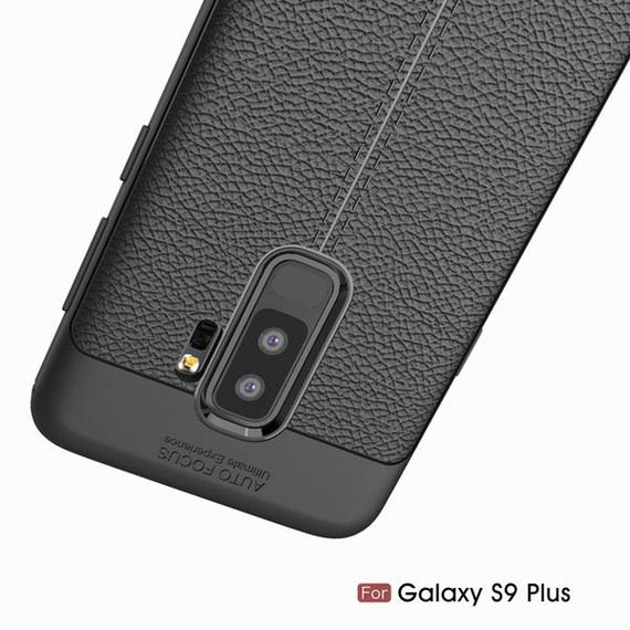 Samsung Galaxy S9 Plus      Leather Texture Case    Red