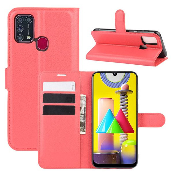 Galaxy M31      Pu Wallet Case    [Red]