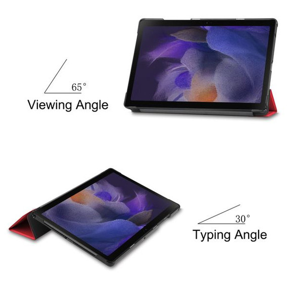 Samsung Galaxy Tab A8 10.5 (2021) X200 Tri-Fold PU Case Red Samsung Galaxy Tab A8 10.5 (2021) X200 Tri-Fold PU Case Red